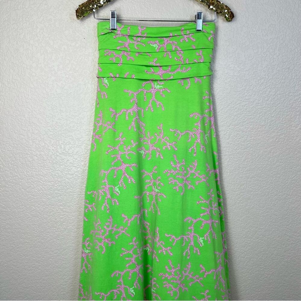 Lilly Pulitzer • Petula Strapless Maxi Dress Coral Me Crazy - Picture 2 of 12